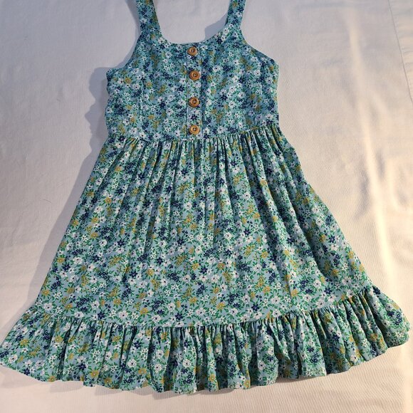 Zunie Blue Floral Sleeveless Sun Dress, Size S (7/8) - C001 - Picture 10 of 10